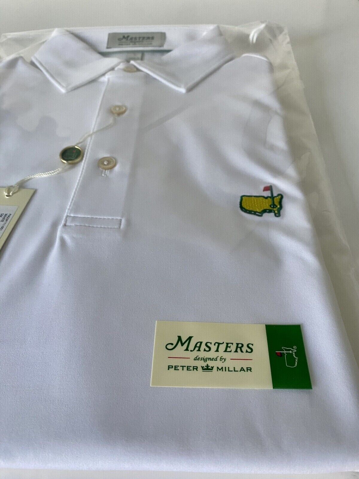 2025 Masters Peter Millar Men's Golf Polo Augusta National White Polo Shirt