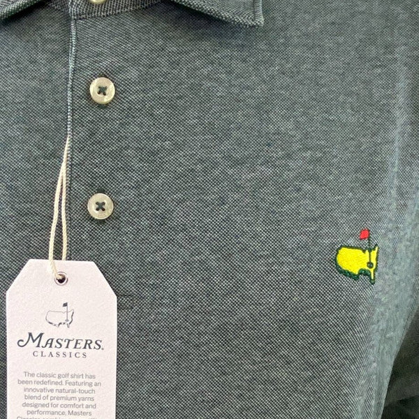 Masters Classics Evergreen Heathered Pique Knit Cotton Blend Polo