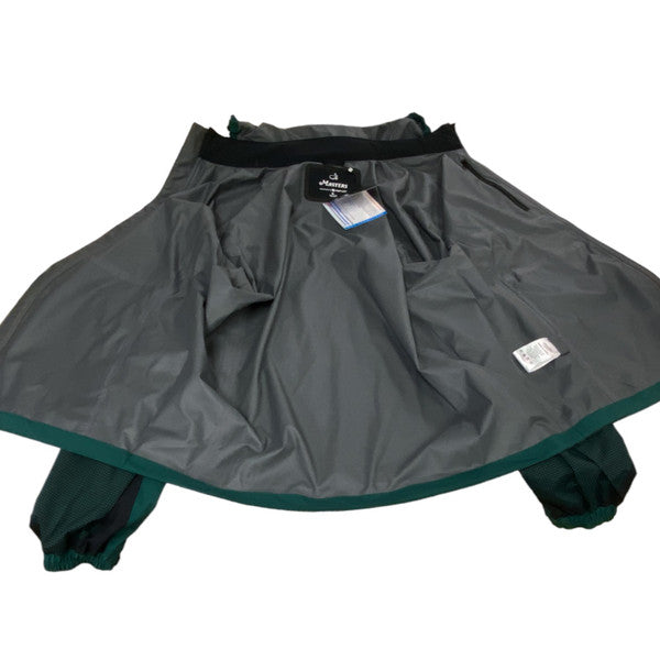 Masters FootJoy HydroLite Green and Black Full Zip Rain Jacket with Stowable Hood