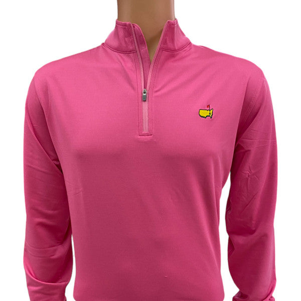 Masters Peter Millar Crown Sport Pink Ruby 1/4 Zip Performance Tech Pullover