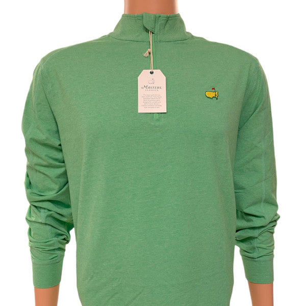 Masters Classics Light Green Heather Cotton Blend 1/4 Zip Pullover