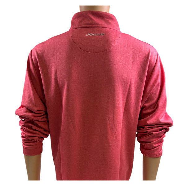 Masters Tech Red Bud Heather Pima Cotton Blend Knit Performance 1/4 Zip Pullover