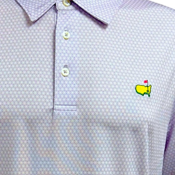 Masters Tech Purple with White Geometric Design Performance Polo