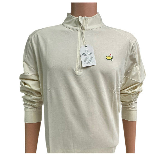 Masters Classics Cream Cotton Blend 1/4 Zip Pullover