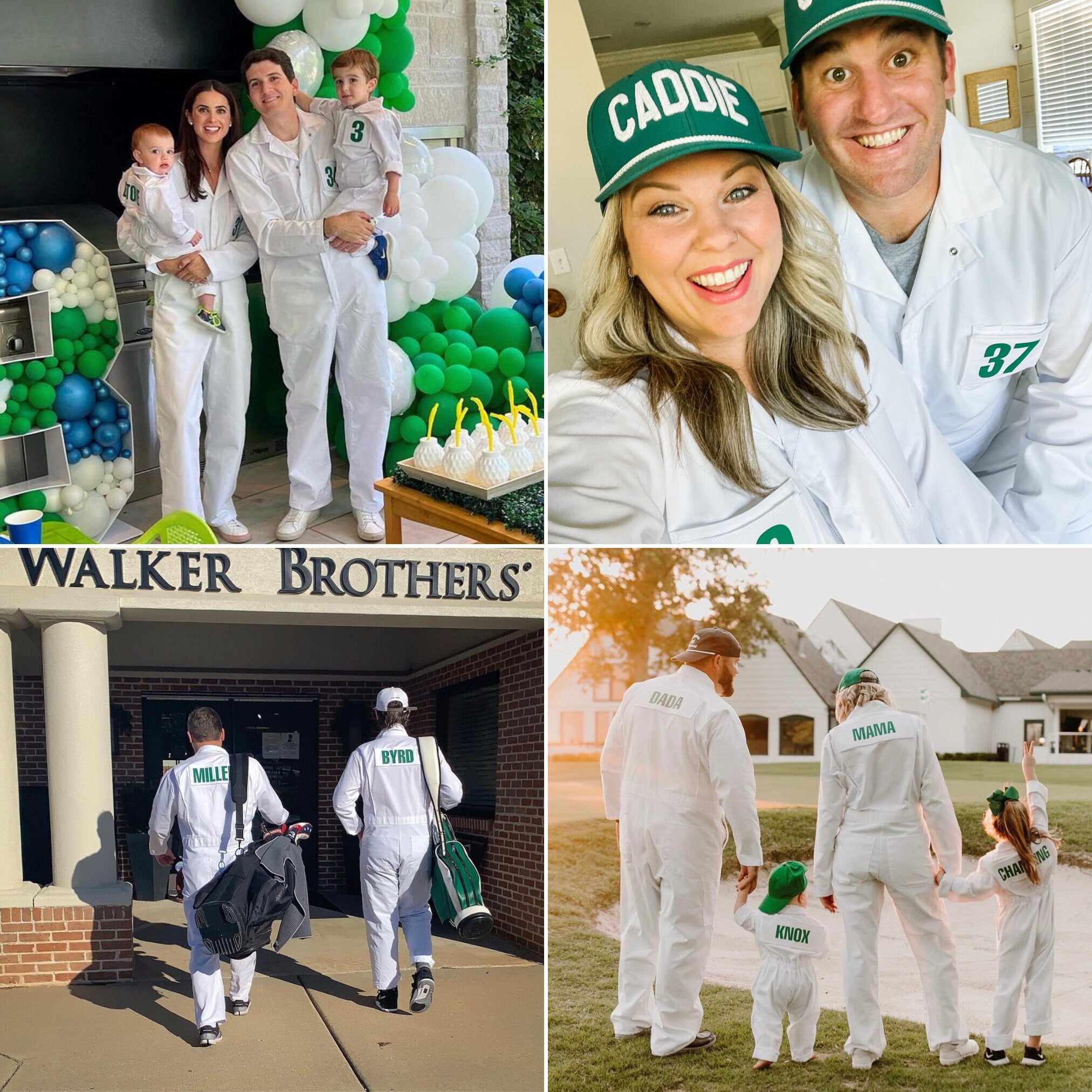 ADULT CADDIE UNIFORM Custom Golf Adult Teenager Coverall Suit Boiler Caddy Halloween Uniform Bib White Custom Name Birthday