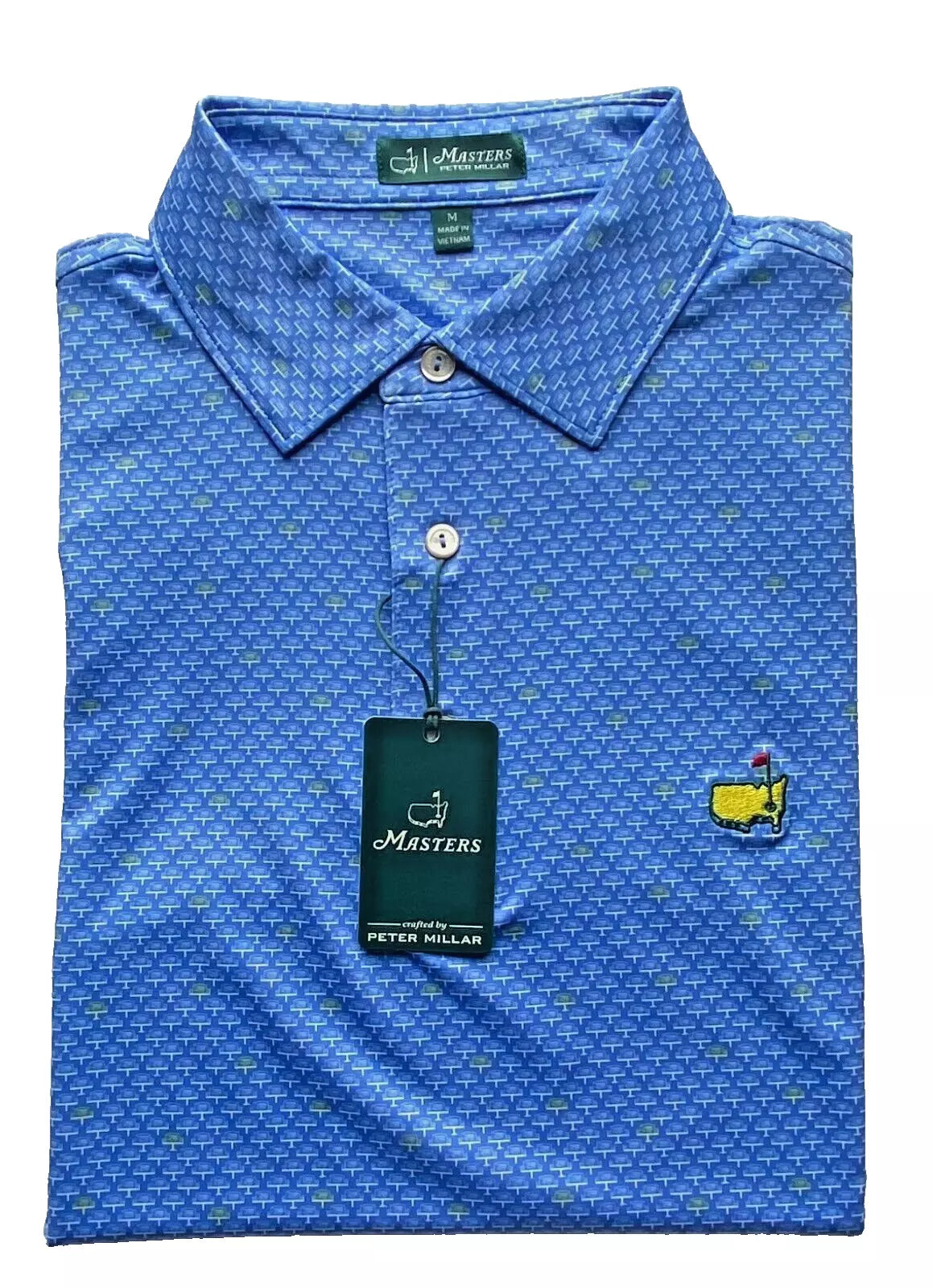 2025 Masters Peter Millar XL Men's Golf Shirt Leaderboard Print Polo Augusta