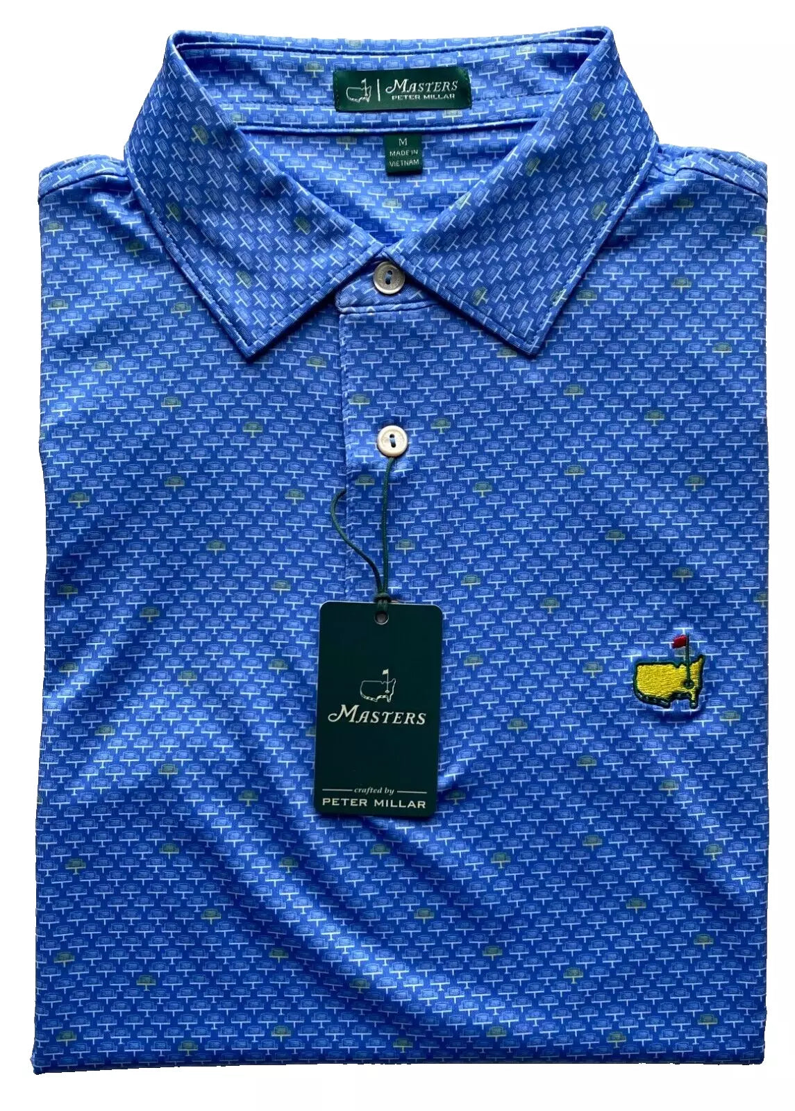 2025 Masters Peter Millar XL Men's Golf Shirt Leaderboard Print Polo Augusta